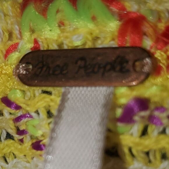 Free People S Crochet & Lace Tank Top Yellow  - Medium - Picture 3 of 8